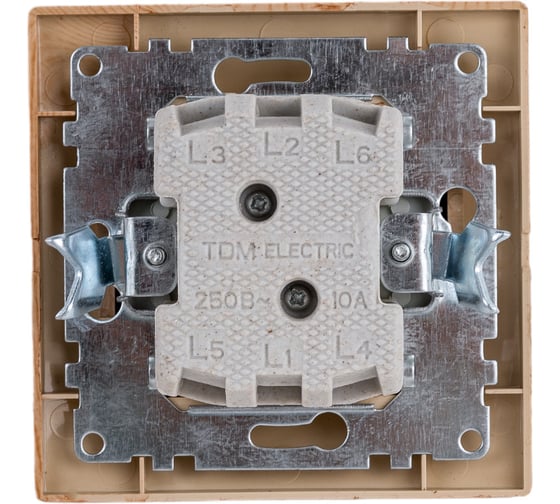 Выключатель TDM ELECTRIC 1 кл. 10А "ЭКО" (сосна) серия "Таймыр" SQ1814-0201