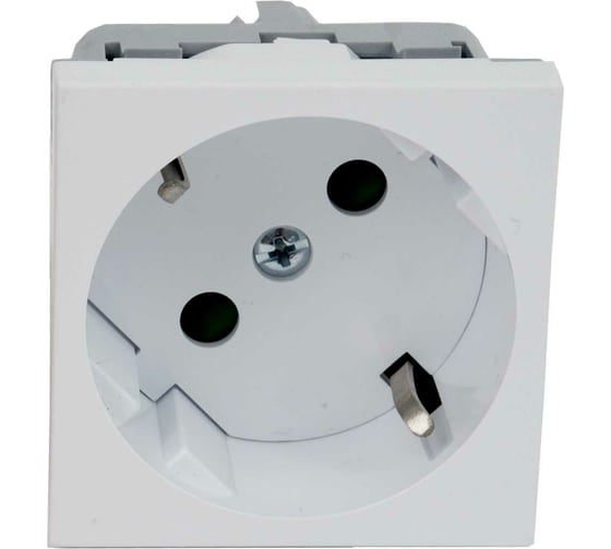 Розетка KOPOS QUADRO со шторками, белая, 16 A, 250 V AC QS 45X45 C_HB