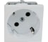 Розетка KOPOS QUADRO со шторками, белая, 16 A, 250 V AC QS 45X45 C_HB 1