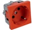 Розетка KOPOS QUADRO со шторками, красная, 16 A, 250 V AC QS 45X45 C_BB 1