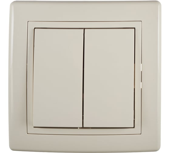Двухклавишный выключатель Aling-conel PRESTIGE 10AX 250В, бежевый 606.99 113068 1