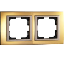 2-а рамка Mono Electric CHROME золото 106-440000-161