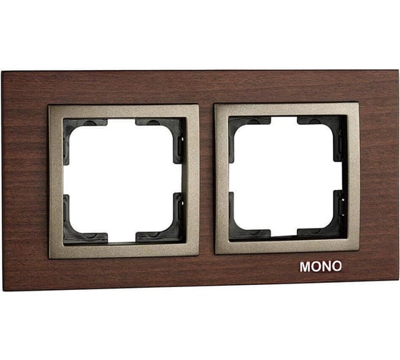 2-а рамка Mono Electric STYLE wood, орех 107-510000-161 1