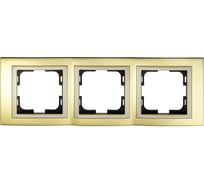 3-а рамка Mono Electric CHROME золото 106-440000-162