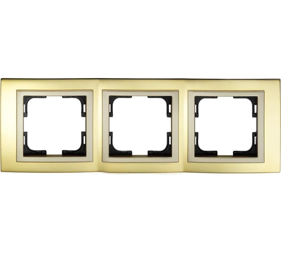 3-а рамка Mono Electric CHROME золото 106-440000-162 1