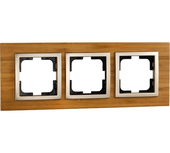 3-а рамка Mono Electric STYLE wood, бамбук 107-530000-162 1