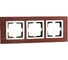 3-а рамка Mono Electric STYLE wood, черешня 107-500000-162 1