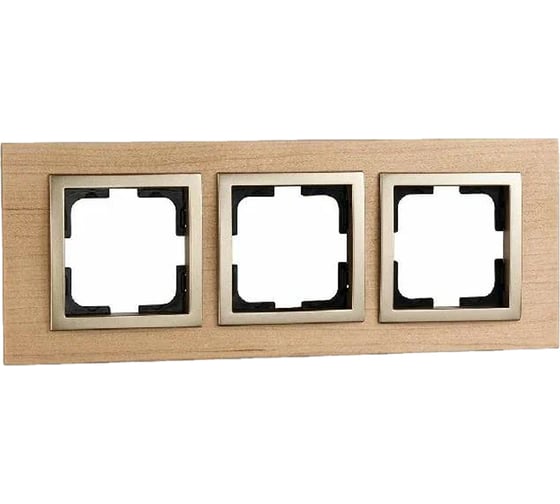 3-а рамка Mono Electric STYLE wood, клен 107-520000-162 1