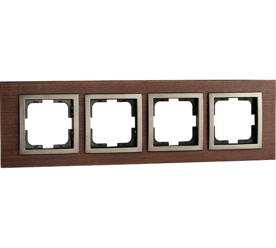 4-а рамка Mono Electric STYLE wood, орех 107-510000-163
