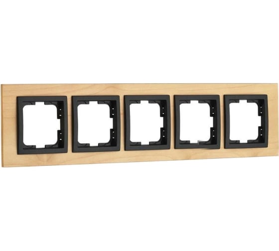 5-а рамка Mono Electric STYLE wood, клен 107-520000-164