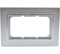 Двойная рамка для розетки Mono Electric DESPINA серебро 102-210000-165