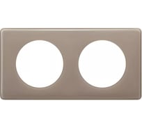 Рамка 2-постовая Legrand Celiane Цвет Кофейный глянец 066612