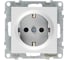 Силовая розетка Legrand SUNO 2К+З 16А 250В с защитными шторками. Винтовые зажимы. Цвет Алюминий 721324 1