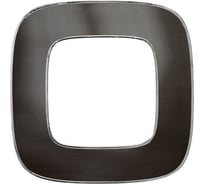 Рамка Legrand Valena ALLURE Черная сталь 1-постовая универсальная. 754291