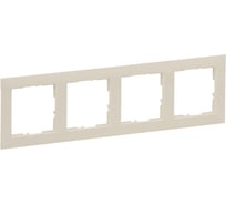 Рамка декоративная универсальная Legrand SUNO 4-постовая Цвет Слоновая кость 721584