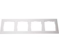 Рамка декоративная универсальная Legrand SUNO 4-постовая Цвет Белый 721504