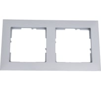 Рамка декоративная универсальная Legrand SUNO 2-постовая Цвет Алюминий 721512