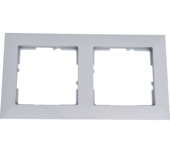 Рамка декоративная универсальная Legrand SUNO 2-постовая Цвет Алюминий 721512 1
