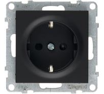 Силовая розетка Legrand SUNO 2К+З 16А 250В с защитными шторками. Винтовые зажимы. Цвет Антрацит 721424