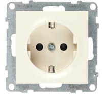 Силовая розетка Legrand SUNO 2К+З 16А 250В с защитными шторками.Безвинтовые зажимы. Цвет Слоновая кость 721220