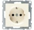 Силовая розетка Legrand SUNO 2К+З 16А 250В с защитными шторками.Безвинтовые зажимы. Цвет Слоновая кость 721220 1