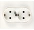 Силовая розетка Legrand SUNO двойная 2х2К+З 16А 250В. С защитными шторками. Безвинтовые зажимы Цвет Белый 721126 1