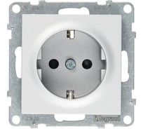 Силовая розетка Legrand SUNO 2К+З 16А 250В с защитными шторками.Безвинтовые зажимы. Цвет Алюминий 721320