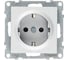 Силовая розетка Legrand SUNO 2К+З 16А 250В с защитными шторками.Безвинтовые зажимы. Цвет Алюминий 721320 1