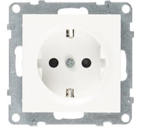 Силовая розетка Legrand SUNO 2К+З 16А 250В с защитными шторками. Винтовые зажимы. Цвет Белый 721124