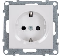 Силовая розетка Legrand SUNO 2К+З 16А 250В с защитными шторками.Безвинтовые зажимы. Цвет Белый 721120