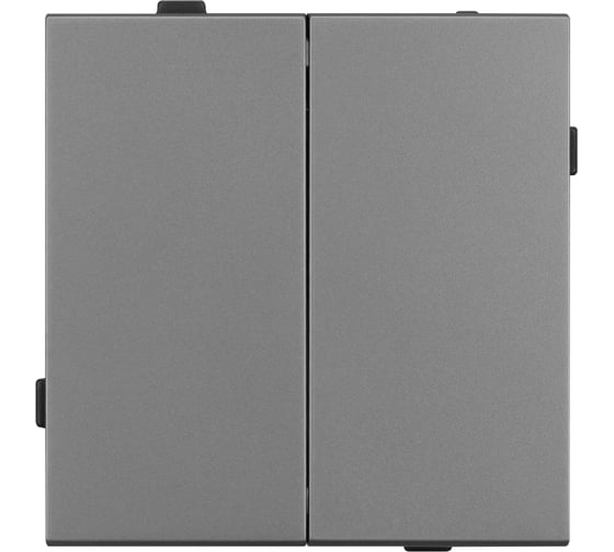 Механизм выключателя двухклавишный непроходной Arlight SWT-TENDO-MK02-PL-GR 1шт 054060 1