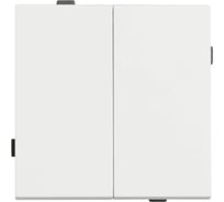 Механизм выключателя двухклавишный непроходной Arlight SWT-TENDO-MK02-SFPL-WH 1шт 054547