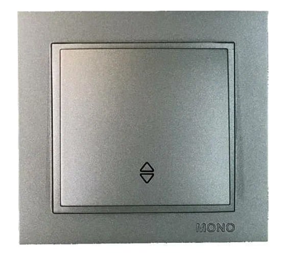 Одноклавишный проходной выключатель Mono Electric DESPINA антрацит 102-242425-109 1