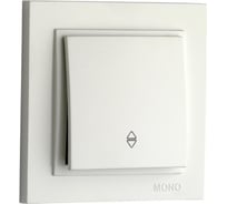 Одноклавишный проходной выключатель Mono Electric DESPINA жемчуг 102-252525-109