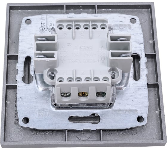 Одноклавишный выключатель с подсветкой Mono Electric DESPINA антрацит 102-242425-101