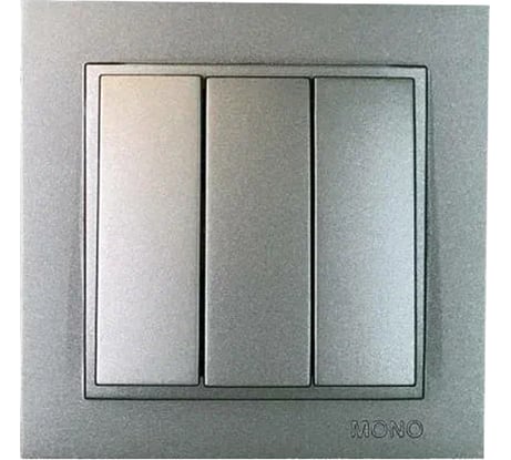 Трехклавишный выключатель Mono Electric DESPINA антрацит 102-242422-114