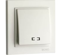 Одноклавишный выключатель с подсветкой Mono Electric DESPINA жемчуг 102-252525-101