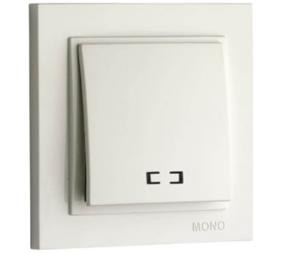 Одноклавишный выключатель с подсветкой Mono Electric DESPINA жемчуг 102-252525-101
