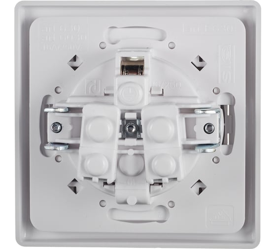 Розетка Aling-conel PRESTIGE 16A 250В с поликарбонатовой вставкой, белая 113025 630.00