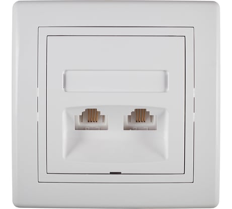 Телефонная розетка Aling-conel PRESTIGE 2xRJ12 6/4 Cat3, белая 613.00 113060