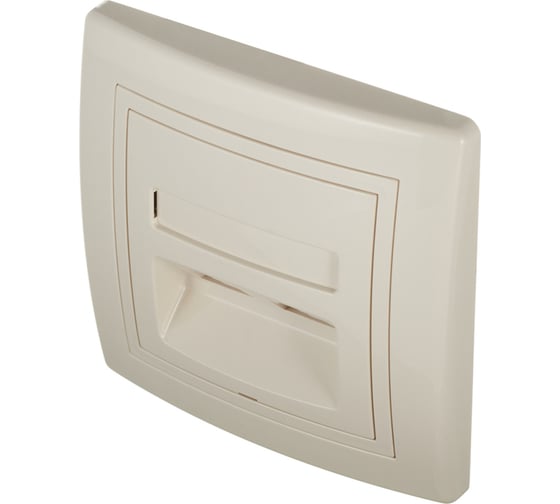 Телефонная розетка Aling-conel PRESTIGE 2xRJ12 6/4 Cat3, бежевая 613.999 113219
