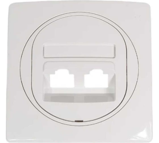 Коммуникационная двойная розетка Aling-conel PRESTIGE RJ45 Cat6 FTP, белая 615S.000 114015