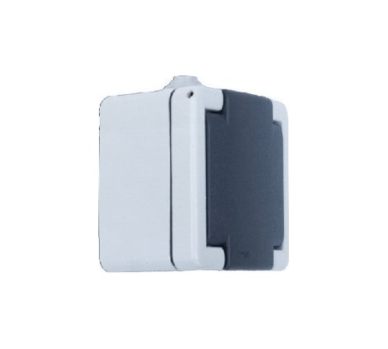 Розетка Aling-conel ARMOR IP55 16A 250В открытой установки с поликарбонатовой вставкой, серый 2711.1A 117006