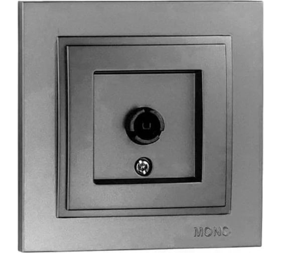 TV розетка конц. с экраном Mono Electric DESPINA антрацит 102-242405-138