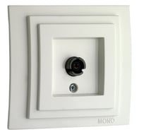 TV розетка конц. с экраном Mono Electric LARISA белый 103-191905-138