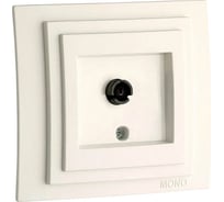 TV розетка конц. с экраном Mono Electric LARISA слоновая кость 103-010105-138