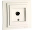 TV розетка конц. с экраном Mono Electric LARISA слоновая кость 103-010105-138 1