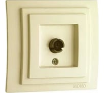 TV розетка конц. с экраном Mono Electric LARISA крем 103-171705-138