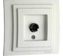 Проходная TV розетка Mono Electric LARISA универсальная, экран, белый 103-191905-137