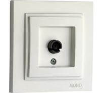 Проходная TV розетка Mono Electric DESPINA универсальная, экран, жемчуг 102-252505-137